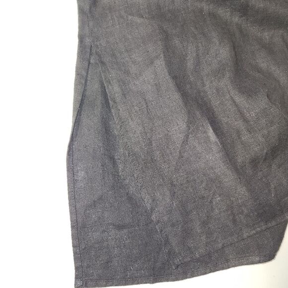 Vintage Women's Black Linen Sleeveless Lagenlook Sheath Dress Size 12 - Picture 10 of 11